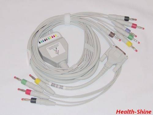 Schiller EKG cable with 10 leads,ECG cable