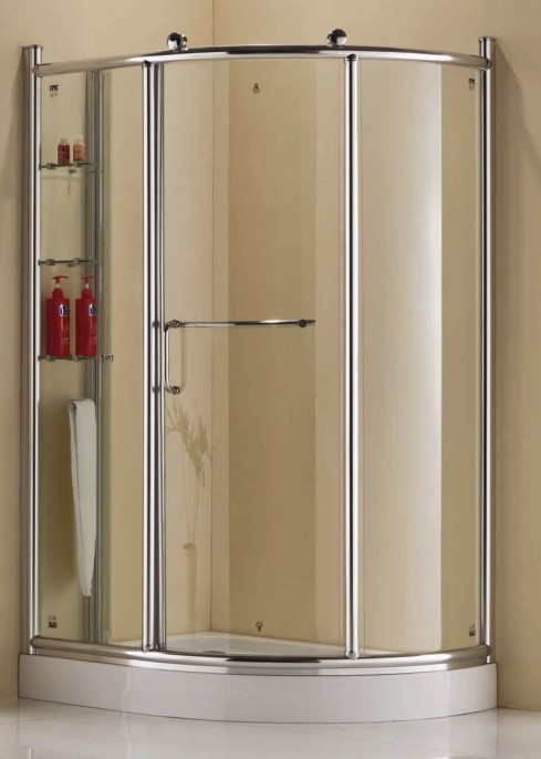 Big wheels 8mm glass sliding shower enclosure