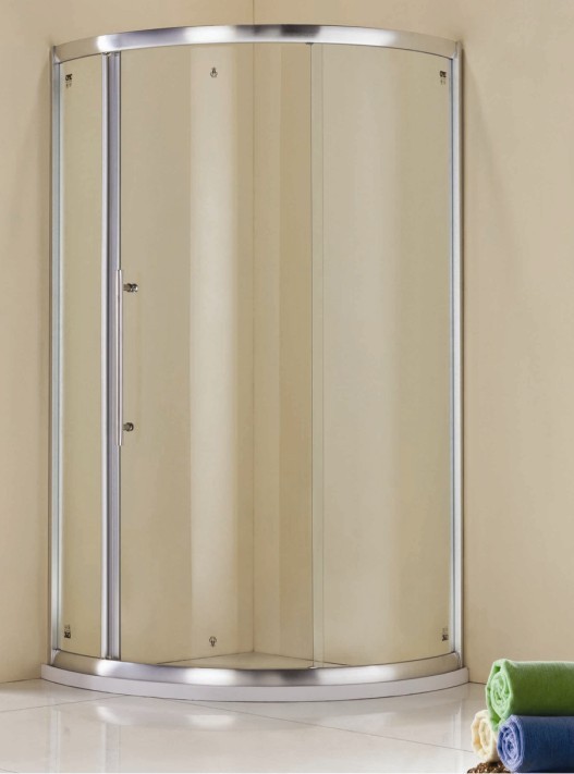 1/4 round aluminum frame shower enclosure