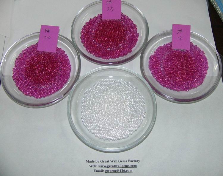 red corundum (ruby), cubic zirconia (CZ) round