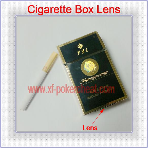 Cigarette box lens
