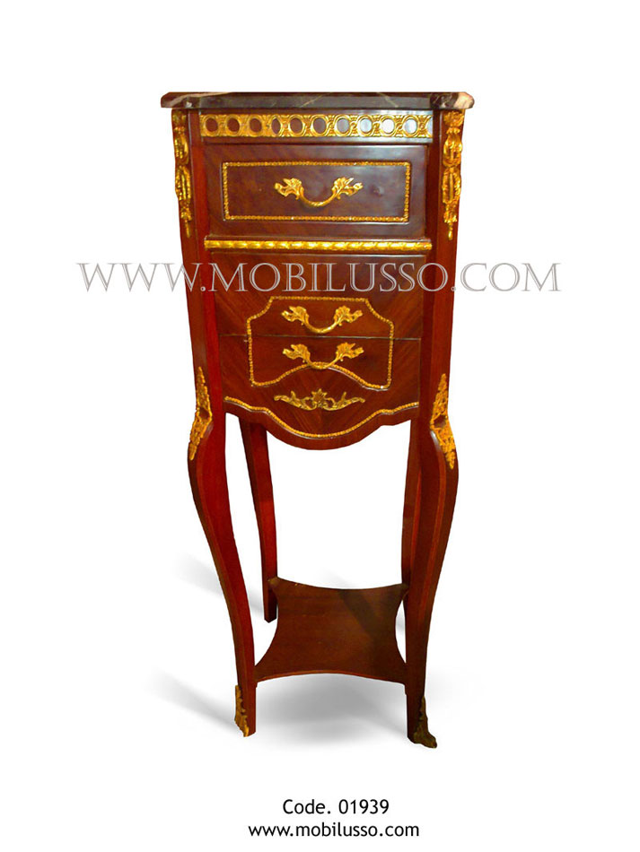 French antique nightstand - beside commode table