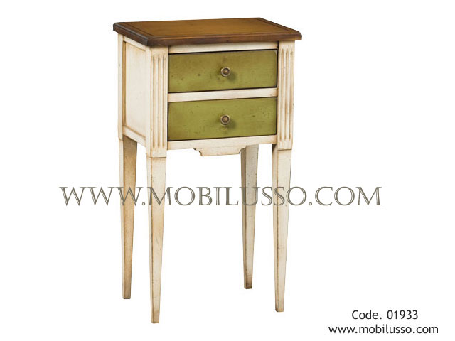 French Hand painted nightstand