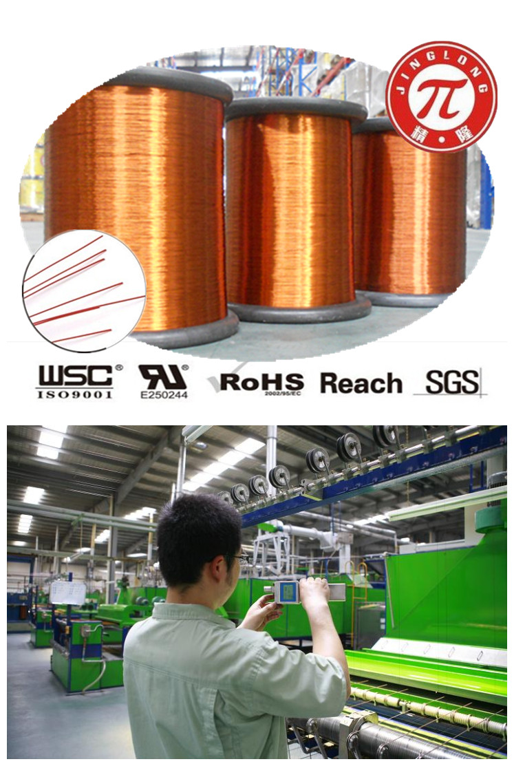 China JL 200 degree daul coating enameled wire