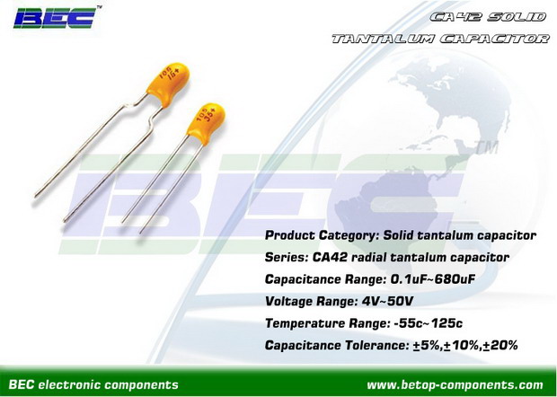 dipped tantaum capacitor