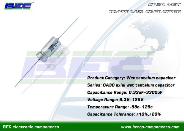 axial wet tantalum capacitor