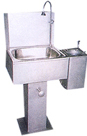 hand-washing device disinfection tool trough