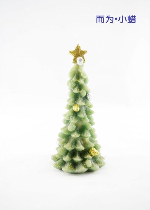 Christmas Tree with Decoration Stars Candle