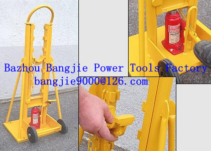 Hydraulic trapezoid cable drum jack