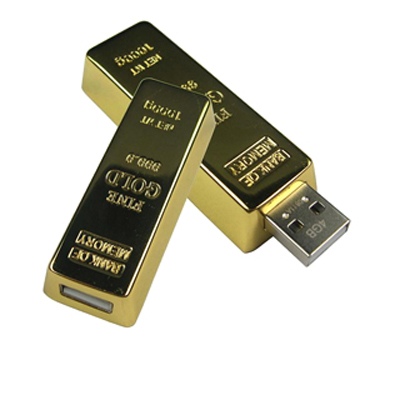 Gold bar USB flash drive