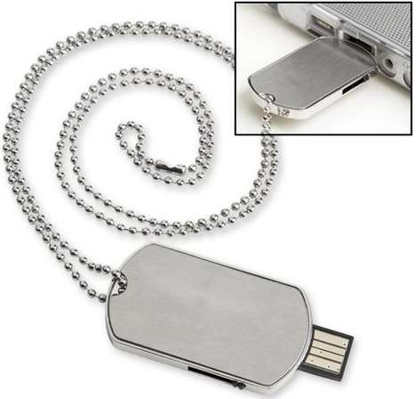 Metal dog tag usb flash drive