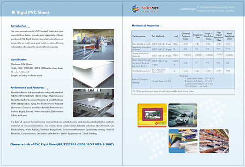 plastic pvc rigid sheet