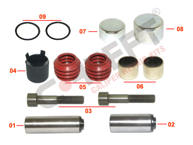 Caliper Guides & Seals Repair Kit