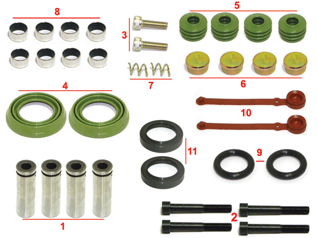 Caliper Guides & Seals Repair Kit