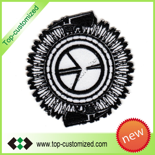 Colorful patch with iron on backing