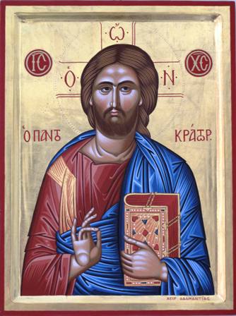 Religious icon of Jesus Christ Pantokrator