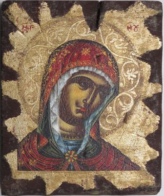 Religious icon of Virgin