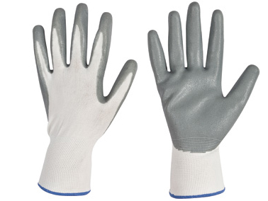 13 gauge polyester gloves with nitrile coated