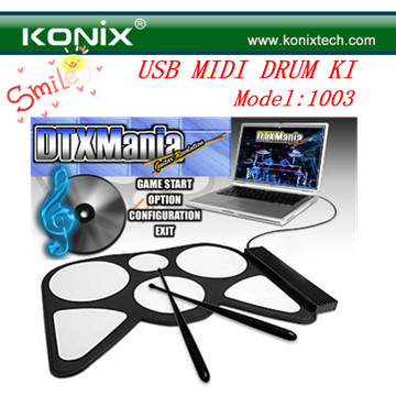 USB Roll Up Drum Kit