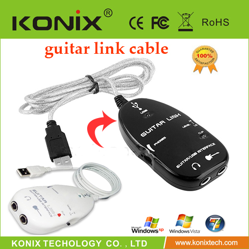 USB Guitar Link Cable for PC/Mac Recording