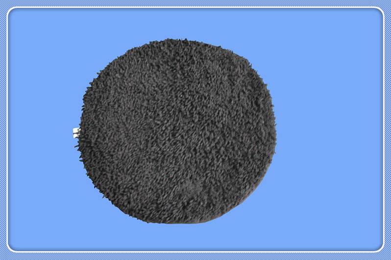 chenille cotton black round mat