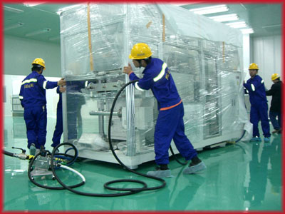 Air powered moving dolly protect your floor
