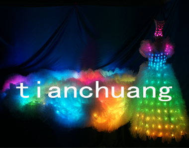 Longest LED Light Wedding Dress In China