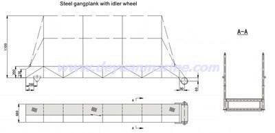 Steel Gangway Ladder With Roller