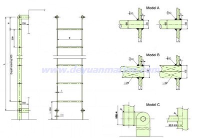 Marine Steel Straight Ladder
