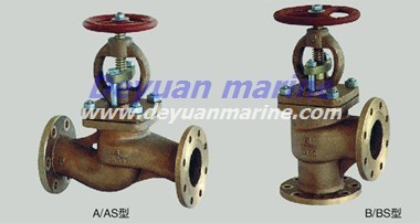Marine flange bronze stop valve