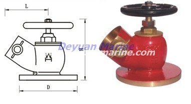 45 degrees Flanged Fire Hydrant
