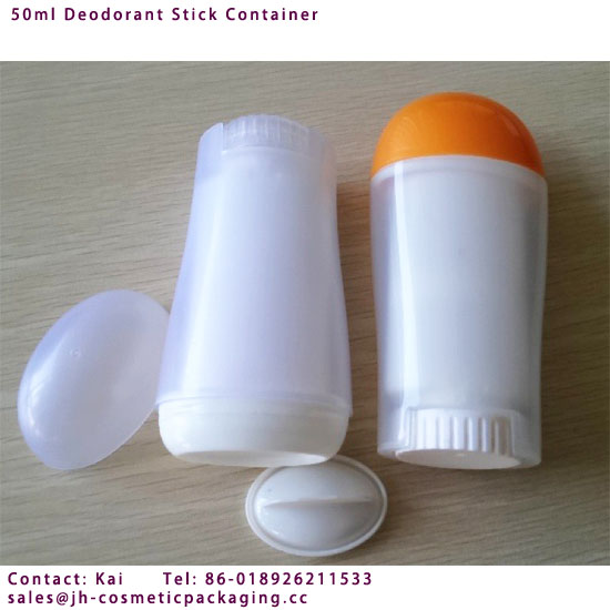 Empty deodorant stick container
