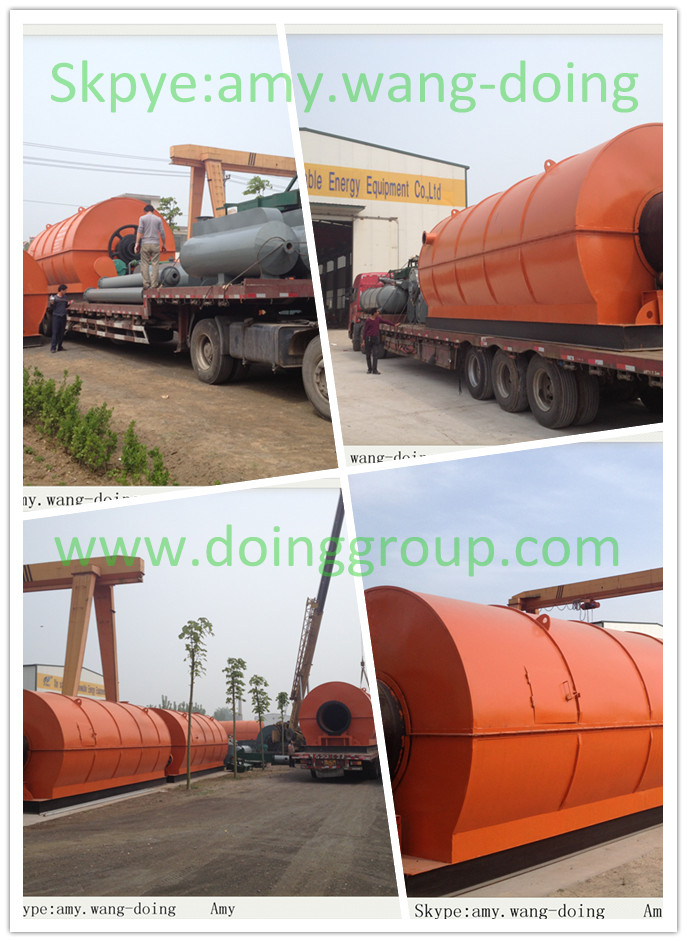 Used tyre recycling to oil machine