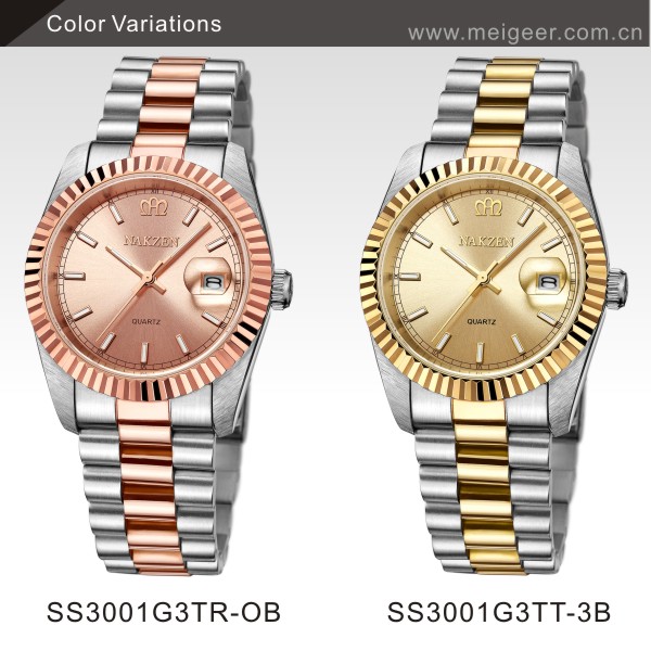 2013 IP Gold Plating steel watches for men