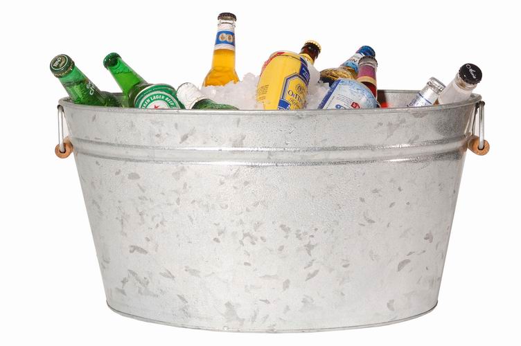 galvanized metal bucket ice bucket