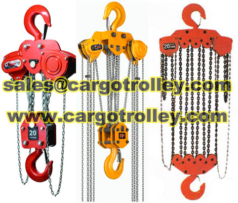 Chain pulley blocks manual instruction