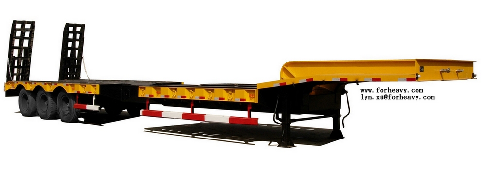 extendable semi low-loader trailer