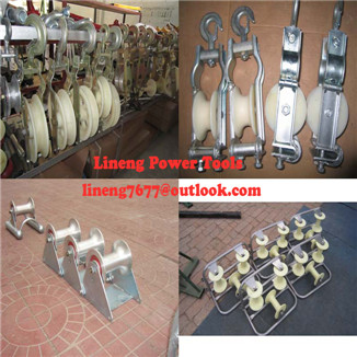 Cable roller with ground plate