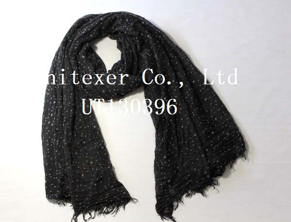 Viscose flocking scarf
