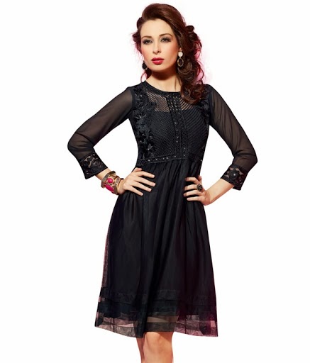 Black Net Kurti Bulk