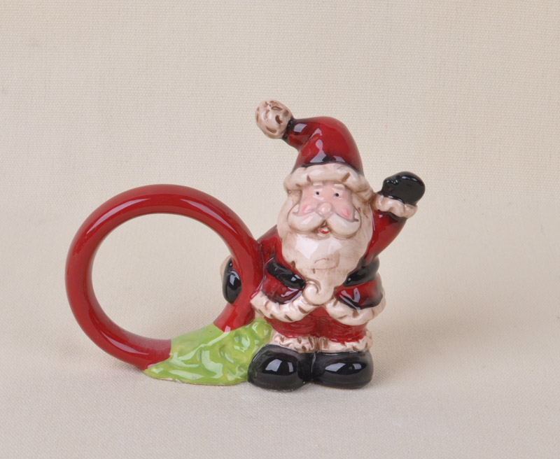 ceramic Santa napkin holder
