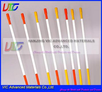 Supply Fiberglass Snow Stake,High Strength Fiberglass FRP Snow Stake With Reflective Tap And Cap,Fle
