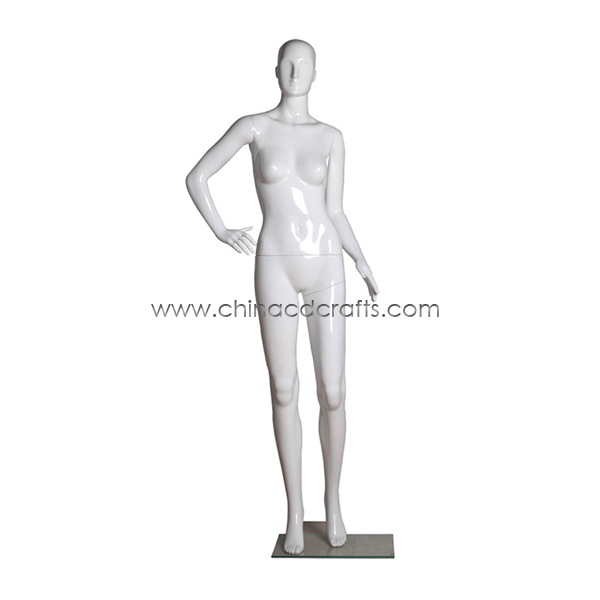 Full Body Female Glossy White Mannequin