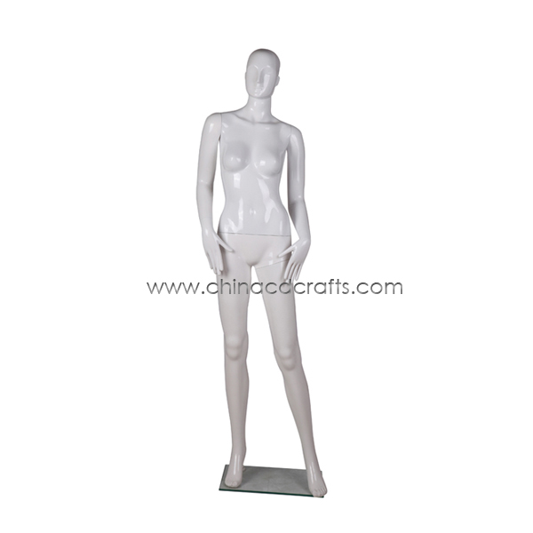 Female glossy white mannequin