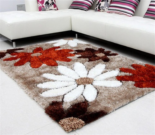 Home and Hotel Hand Made Tufted Chinese Knot Add Silk Floor Carper