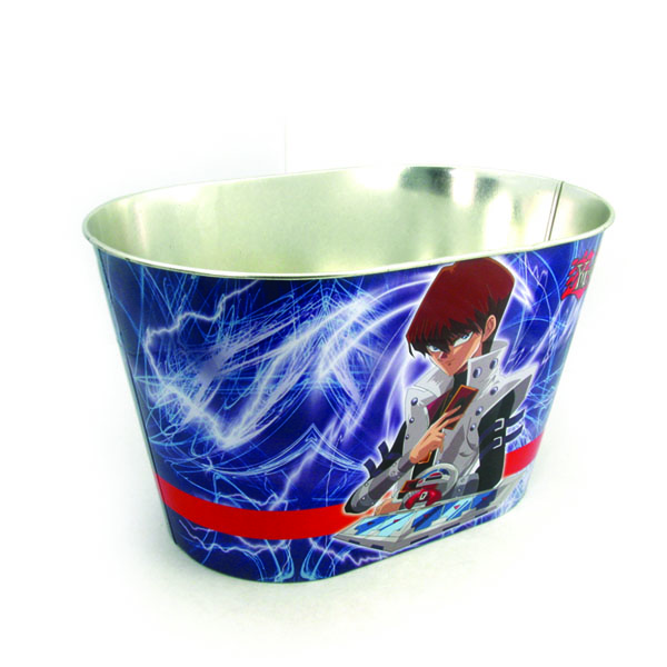 large thick tinplate bucket