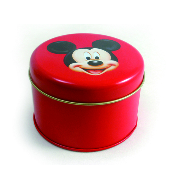 tinpak animated round chewing gum tin box