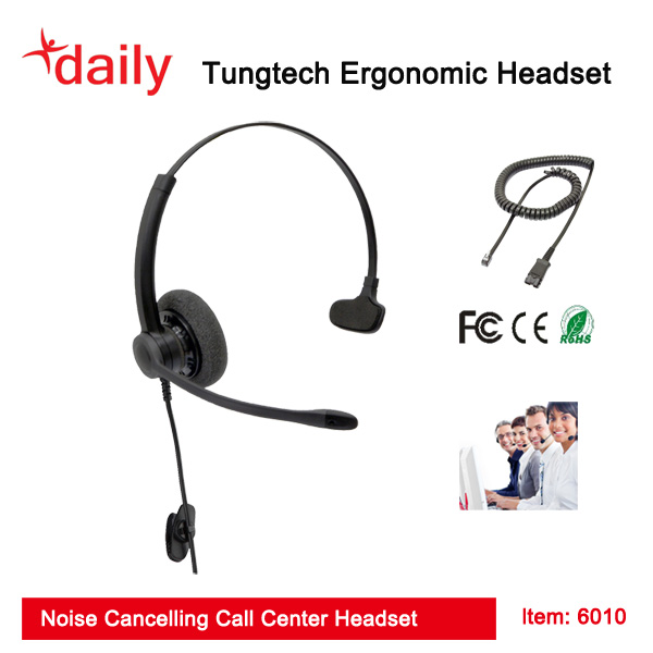 Noise-cancelling Telephone Headset With Adjustable Headband,Comfortable For Use