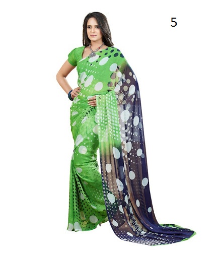 New Fashionable Printed Georgette Saree