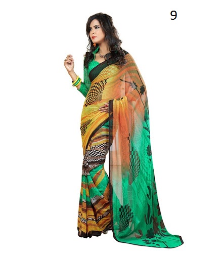 Daily Wear Multicolor Georgette Saree